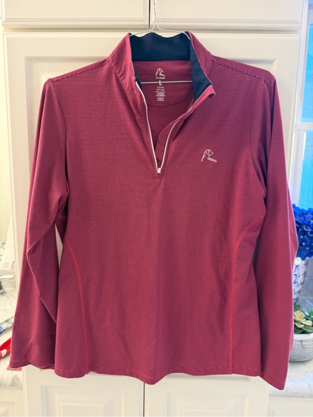 Rhoback Striped Quarter-Zip Pullover